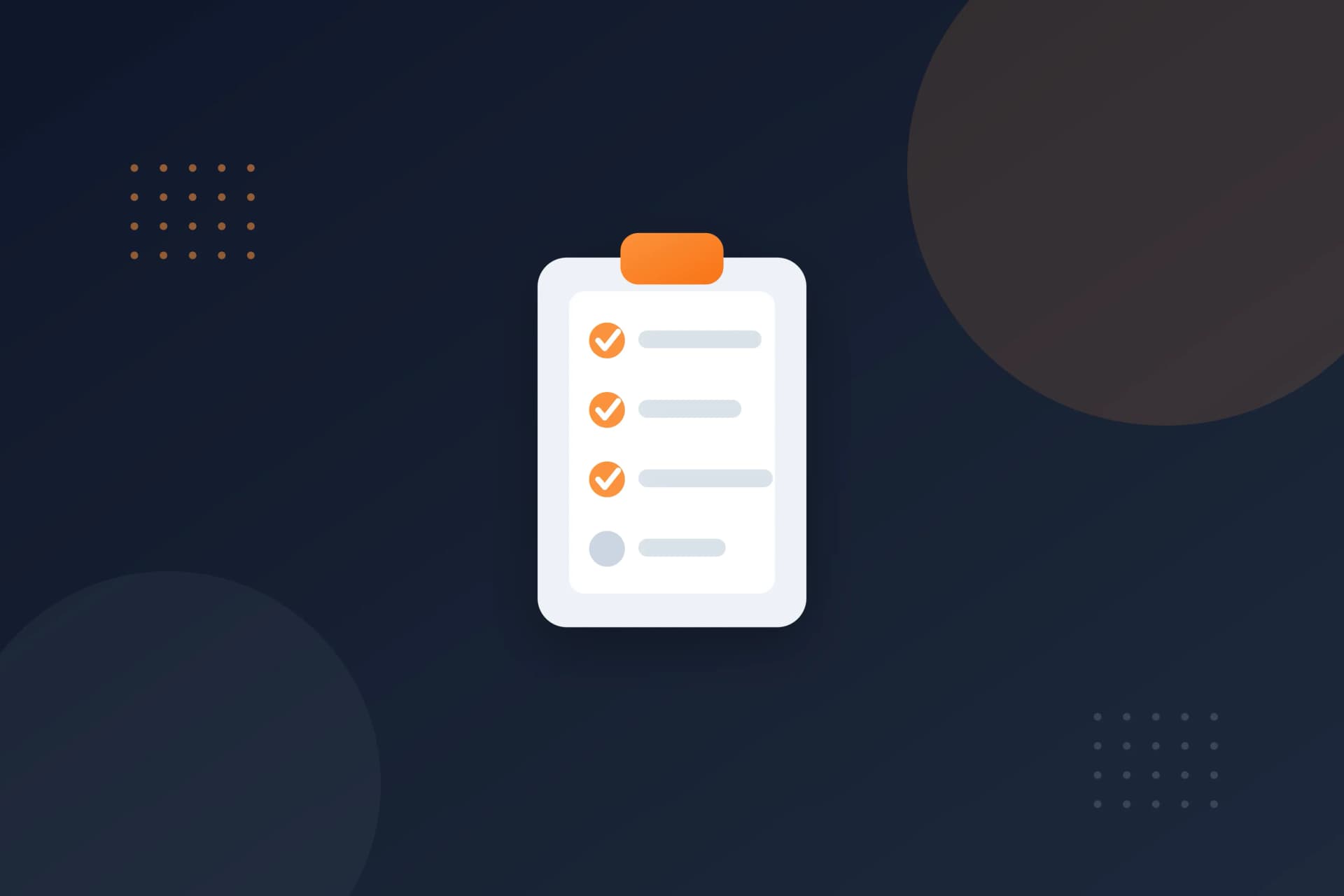 Illustration of a checklist on a clipboard, representing a project quote request